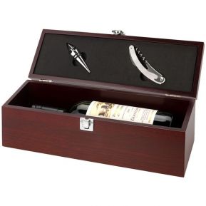 Coffret sommelier marron personnalisé Coffret sommelier marron personnalisé