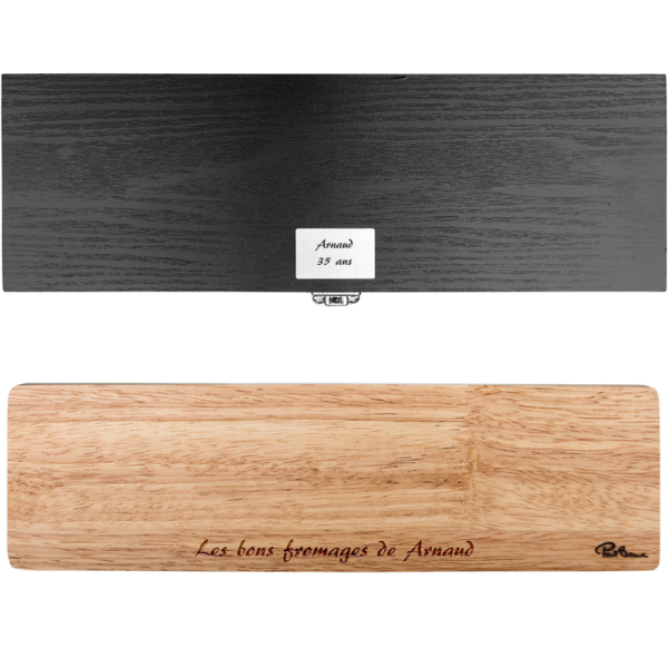 Coffret sommelier noir personnalisé zoom