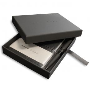 Coffret Hugo Boss carnet A6 et stylo gravé