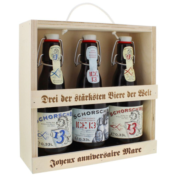 Coffret trio de bières personnalisé
