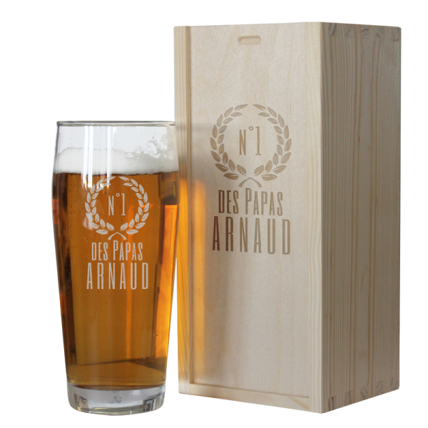 Coffret verre à bière papa