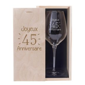 Verre à vin anniversaire gravé