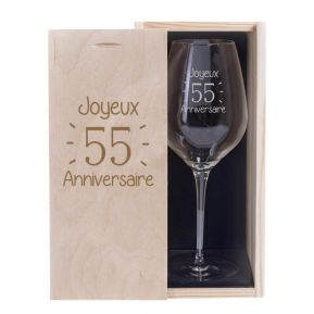 Verre à vin anniversaire gravé