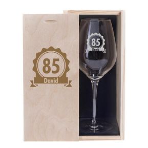 Verre à vin anniversaire gravé