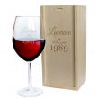 Verre à vin anniversaire gravé