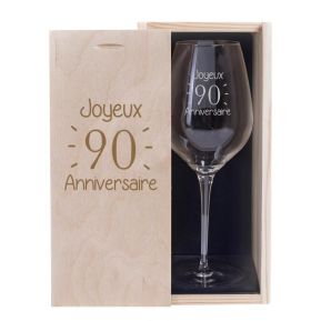 Verre à vin anniversaire gravé Verre à vin anniversaire gravé