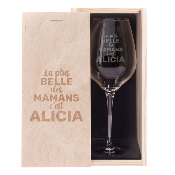 Coffret verre à vin Maman