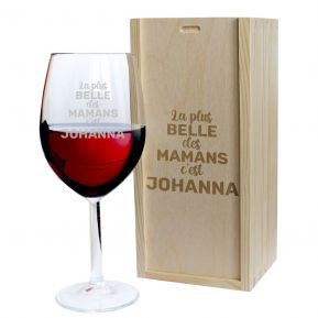 Verre à vin fête des mères gravé Verre à vin fête des mères gravé