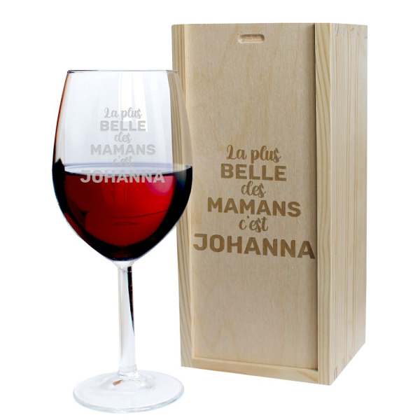 Coffret verre à vin Maman