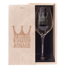 Verre à vin fête des pères gravé