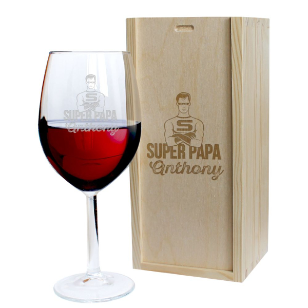 Coffret verre à vin papa