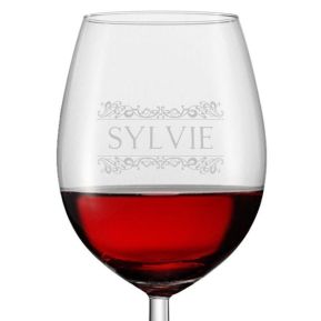 Verre à vin prénom gravé