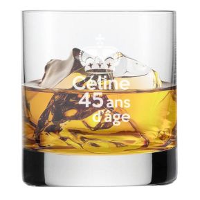 Verre à whisky anniversaire gravé