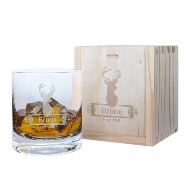 Antique 24 oz. Coffret Cadeau Carafe à Whisky - Bouchon & 2 Verres Lowball  Personnalisé-Cerf > Mariage Déco Belle Nuance