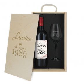 Coffret à vin Amour pour la Saint Valentin