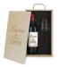 Coffret verre et bouteille de vin pour un anniversaire