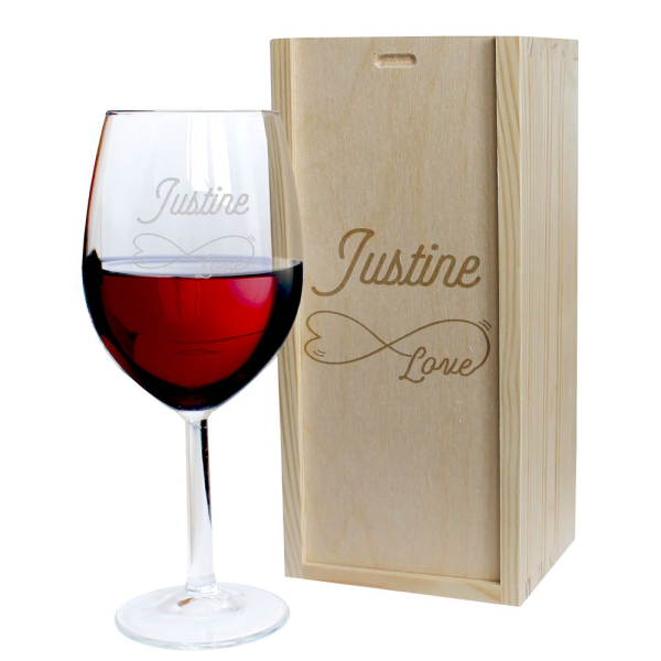Verre à vin amour infini