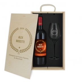 Coffret à vin 2 pièces personnalisé Award