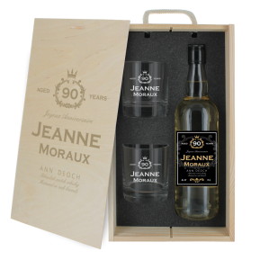 Coffret  whisky 3 pices personnalis Anniversaire