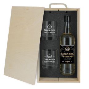 Coffret à whisky 3 pièces personnalisé Anniversaire