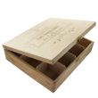 Coffret à thé design 12 compartiments gravé