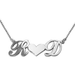 Collier initiales couple