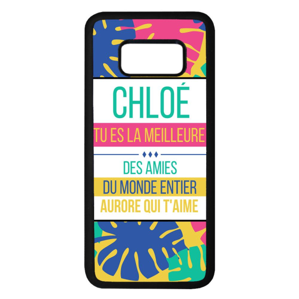 Coque palmeraie personnalisée jaune