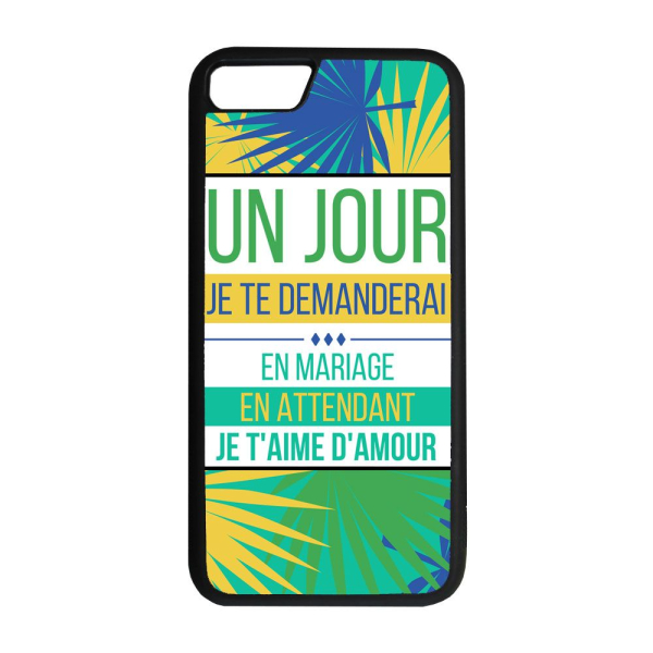 Coque palmeraie personnalisée turquoise