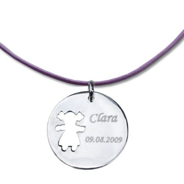 Collier rond ajouré fille à personnaliser