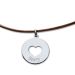 Pendentif jeton ajouré coeur personnalisé