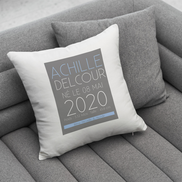 Coussin de naissance design mock up 2