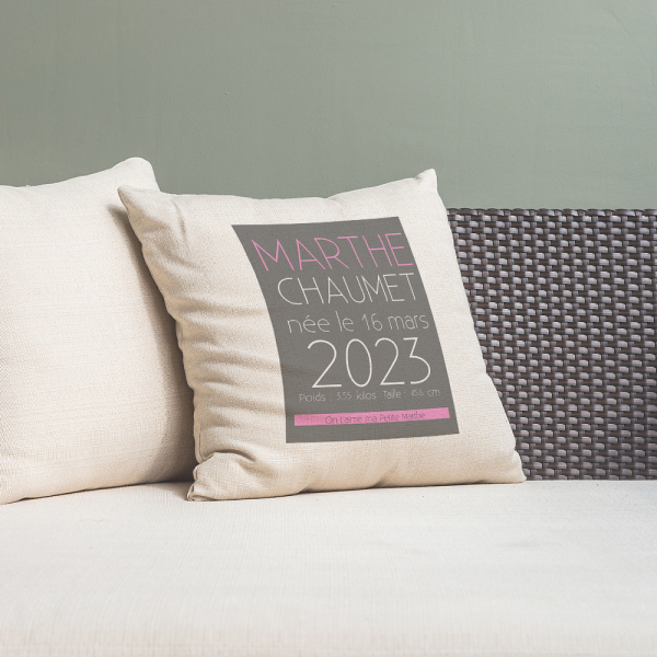 Coussin de naissance design mock up 3