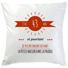 Coussin personnalisé âge ensoleillé