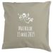 Housse de coussin carrée en coton personnalisée beige