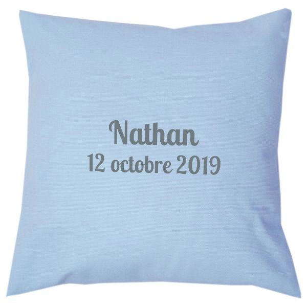 Housse de coussin carrée en coton personnalisée ciel