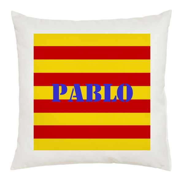 Coussin Catalogne personnalisé avec un prénom