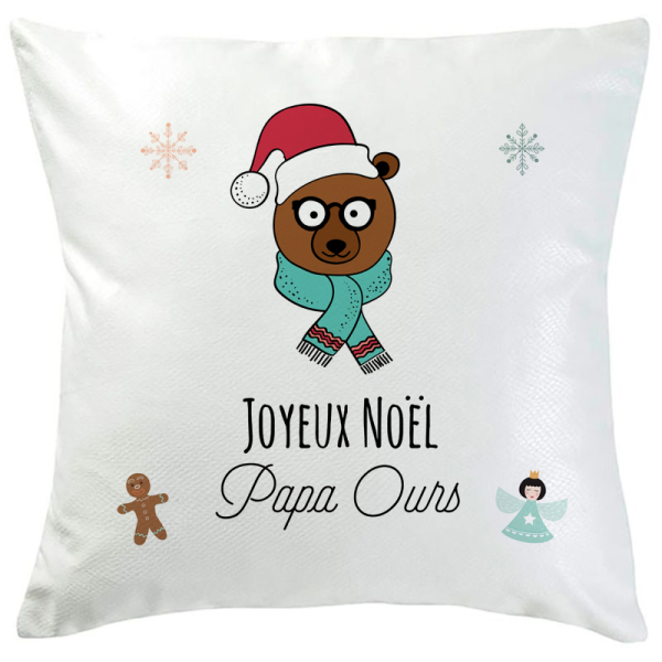 Coussin de Noël ours