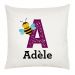 coussin enfant alphabet animal personnalisé prénom