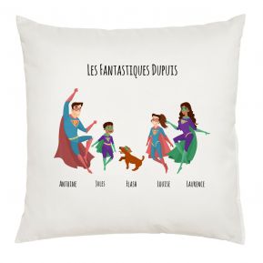 Coussin personnalisé super héros