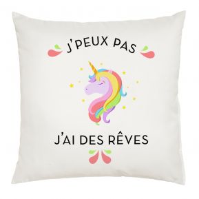 Coussin personnalisé J'peux pas