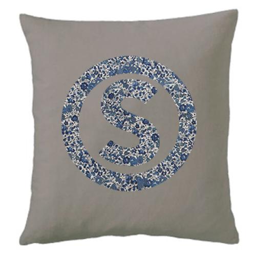 Coussin liberty cercle initiale