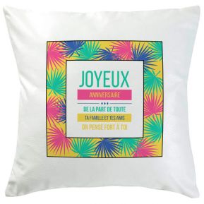 Coussin palmeraie personnalisé