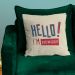 Coussin personnalisé Hello mock up 2