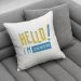 Coussin personnalisé Hello mock up 3