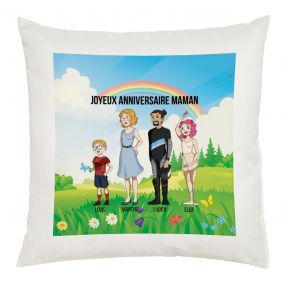 Coussin personnalisé Manga Family