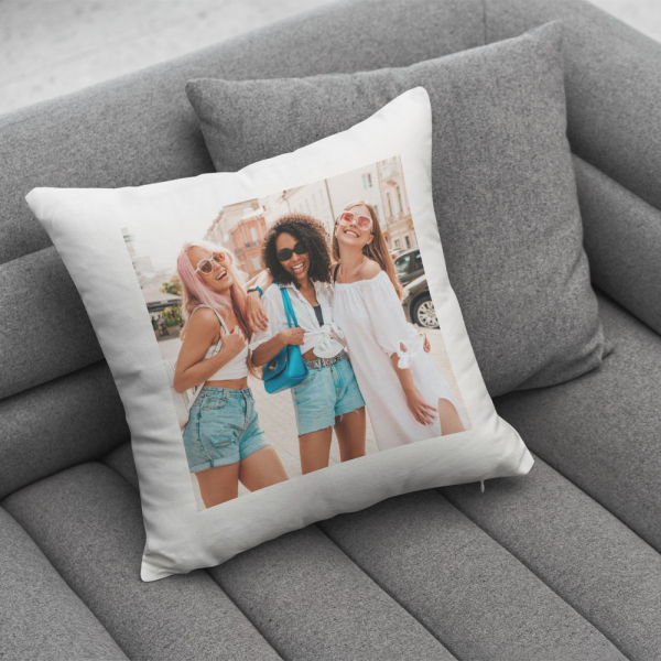 Coussin photo imprimé copines