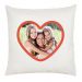 Coussin photo dans un coeur