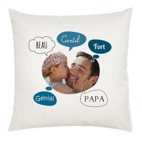 Coussin photo bulles