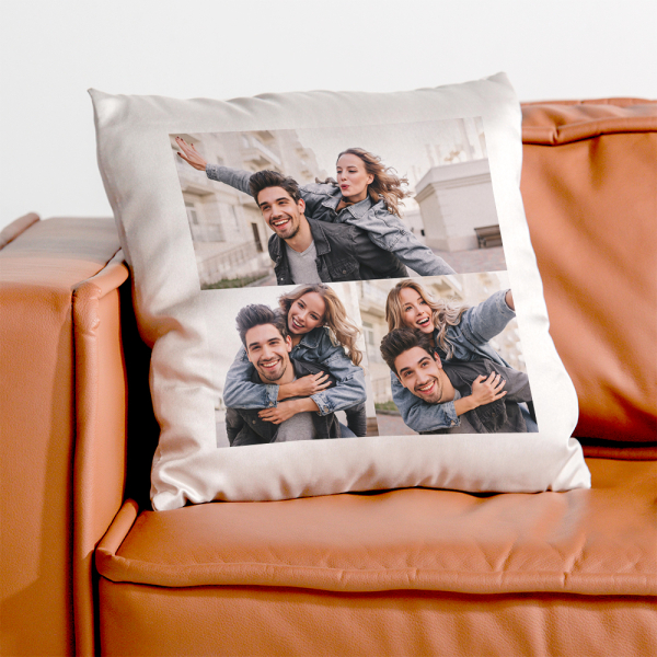 Coussin photo personnalisé pêle mêle mock up 2