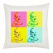 Coussin photo personnalisé pop art 4 photos